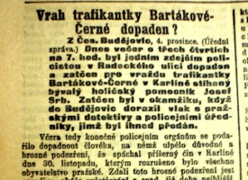 Vrah trafikantky byl dopaden v Č. Budějovicích.