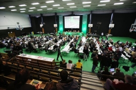 Zelení se sešli ve sportovní hale Morenda.
