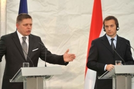 Slovenský premier Fico a jeho maďarský protějšek Bajnai.