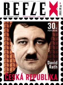 Středočeský hejtman David Rath vyobrazený jako Adolf Hitler.
