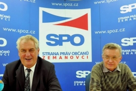 Předseda Zeman předložil programové prohlášení SPO.
