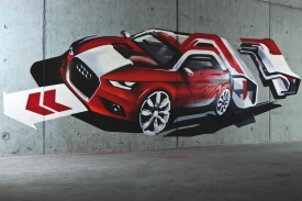Graffiti Audi A1 zahájilo internetovou kampaň automobilky.