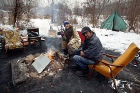 Lidé bez domova jsou nejčastější oběti mrazů.