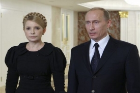 Ukrajinská premiérka Tymošenková s ruským premiérem Putinem.