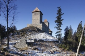 Šumavský hrad Kašperk.