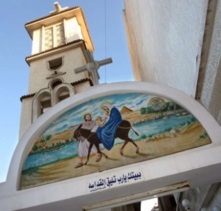 Koptský kostel Panny Marie v Horním Egyptě.