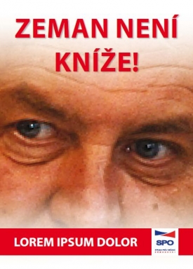 Návrh bilboardu Miloše Zemana.