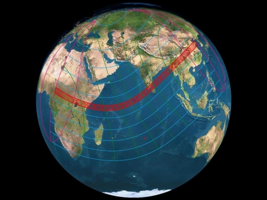Prstencová zatmění bylo pozorovatelné ve 300 km širokém pásu.