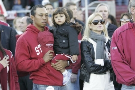 Tiger Woods s rodinou.