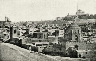 Káhira s citadelou kolem roku 1900.