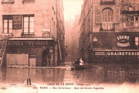 Povodeň v Paříži v roce 1910.