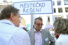 Marek Benda během volební kampaně ODS.