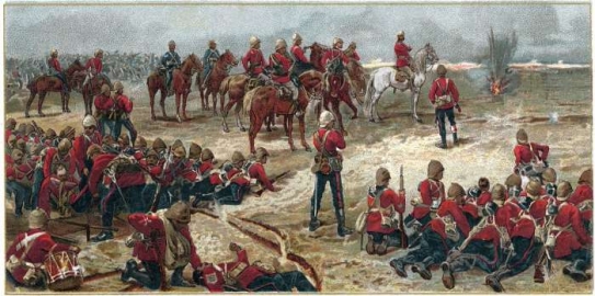 Britské jednotky v Egyptě roku 1882.