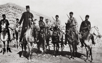 Turečtí pohraničníci. Snímek z roku 1910.