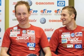 Lukáš Bauer a Martin Jakš na tiskové konferenci.