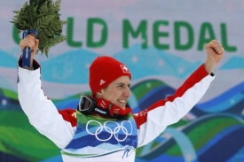 První olympijský vítěz z Vancouveru Simon Ammann ze Švýcarska.