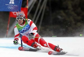 Olympijský vítěz v obřím slalomu Švýcar Carlo Janka.