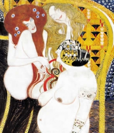 Část Beethovenova vlysu, kterým Klimt vyvolal před stoletím poprask.