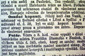 8. 12. 1908, denní zprávy z Prahy.