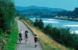 Asfaltové cyklostezky podél řek ničí krajinu, tvrdí terénní cyklisté.