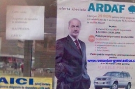 Reklamní plakát rumunské pojištovny.