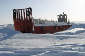 Opuštěné plavidlo kanadské pobřežní stráže