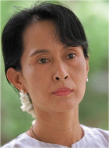 Barmská opoziční politička Aun Schan Su Ťij.