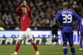 David Beckham ve středečním zápase proti Francii.