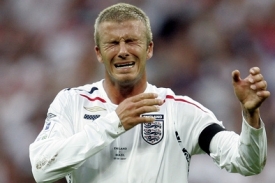 Anglický fotbalista David Beckham.