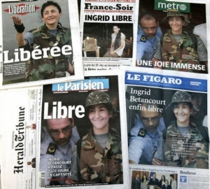 Obálky francouzských novin.