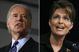 Soupeři republikánka Sarah Palinová a demokrat Joe Biden.