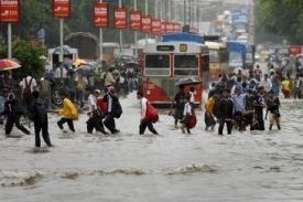 Záplavy v indické Mumbaji