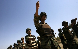 Nově vycvičení vojáci irácké armády.
