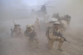 Britská jednotka RAF v Afghánistánu.
