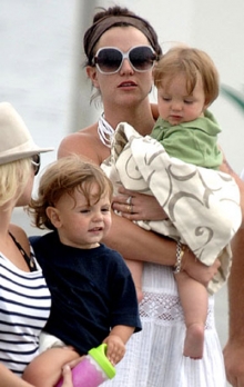 Britney Spearsová s dětmi.