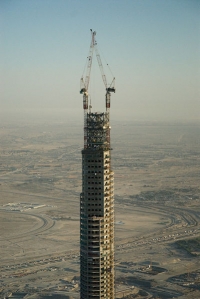 Takto vypadala stavba Budrž Dubaj letos v lednu.