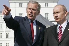 George Bush a Vladimír Putin