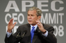 George Bush kritizuje na summitu protekcionismus ve světové ekonomice.