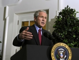 Bush hovořil s představiteli Kongresu o možném řešení finanční krize.