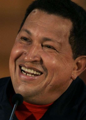 Chávez na tiskové konferenci před referendem