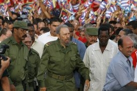 Castro mezi studenty, červenec 2006