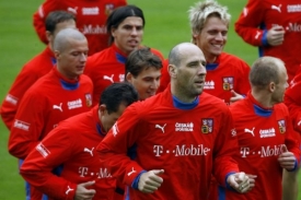 Čeští fotbalisté se připravují na zápas s Tureckem.