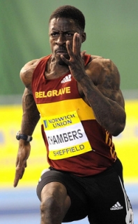 Britský sprinter Dwain Chambers.