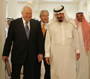 Americký viceprezident Dick Cheney a saúdský krár Abdalláh