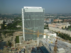 Výstavbu City Tower v Praze na Pankráci přibližuje výstava.
