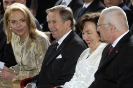 Inagurace se zúčastnil i exprezident Václav Havel s manželkou Dagmar.