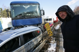 Na snímku Jan Zatloukal, jeden z účastníků nehody na D1.