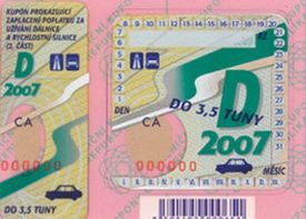 dálniční známka pro rok 2007