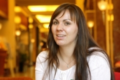Lenka Marušková-Hyklová při rozhovoru.