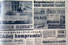 25. srpna 1968, Spojené deníky žádají odchod okupantů
